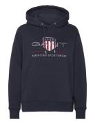 GANT Archive Shield Hoodie Marinblå