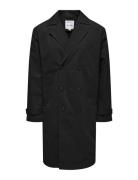 ONLY & SONS Onsjack Trenchcoat Otw Vd Svart