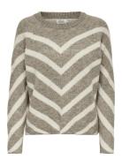 ONLY Onleliza L/S Pullover Knt Noos Brun