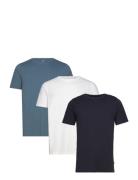 Majermane 3-Pack Tops T-shirts Short-sleeved Blue Matinique