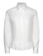 Fitted Cotton Shirt Tops Shirts Long-sleeved White Mango