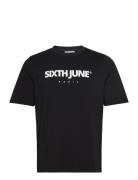 SIXTH JUNE Essentiel Puff Print Ss Tshirt Svart