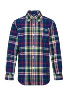 Ralph Lauren Kids Plaid Cotton Oxford Shirt Blå