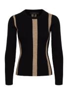 Vero Moda Vmgold New Rib Ls O-Neck Pullover Svart