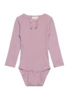 Minymo Body Ls Rib Lila