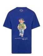 Ralph Lauren Kids Polo Bear Cotton Jersey Tee Blå