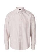 Lexington Clothing Casual Stripe Oxford B.d Shirt Röd