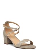 Serena Flex Sandal Sandal Med Klack Gold Michael Kors