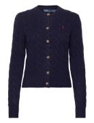 Polo Ralph Lauren Cable-Knit Wool-Cashmere Cardigan Marinblå