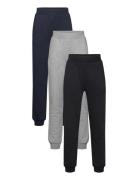 Trousers Basic Solid 3 Pack Bottoms Sweatpants Black Lindex