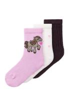 Nmfnadia 3P Sock Sockor Strumpor Multi/patterned Name It