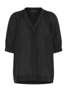 Cmmolly-Shirt Tops Blouses Short-sleeved Black Copenhagen Muse