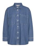 Tom Tailor Loose Denim Shirt Blå