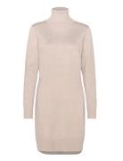 U6801, Milasz Rollneck Dress Knälång Klänning Beige Saint Tropez