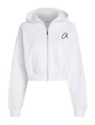 Calvin Klein Jeans Embroidered Ck Zip Through Vit