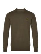 Lyle & Scott Cotton Merino Crew Neck Jumper Khaki Green