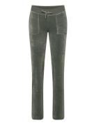 Juicy Couture Del Ray Classic Velour Pant Pocket Design Regatta Grön