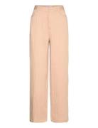 Mango Flowy Straight-Fit Trousers Beige