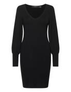 Vero Moda Vmhollykarispuff Ls V-Neck Dress Ga Boo Svart