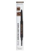 Makeup Revolution Duo Brow Definer Pencil Ögonbrynspenna Smink Brown M...