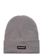 Linear Knit Cuffed Beanie Accessories Headwear Beanies Grey New Balanc...