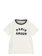 Mango Contrast Neck T-Shirt Vit