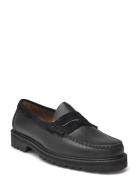 Gh Weejun Lug Larson Soft Grain Loafers Låga Skor Black G.H. BASS