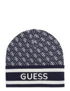 GUESS Jeans Sevyn 4G Logo Beanie Swtr Marinblå