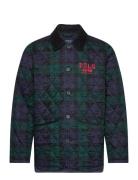 Logo Plaid Barn Coat Kviltad Jacka Green Polo Ralph Lauren