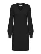 Onlkatia Ls V-Neck Dress Nca Knt Knälång Klänning Black ONLY