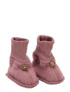 Wool Footies Shoes Baby Booties Pink Mikk-line