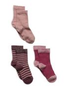 Dagmar Socks - 3-Pack Sockor Strumpor Pink Mp Denmark