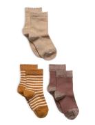 Dagmar Socks - 3-Pack Sockor Strumpor Beige Mp Denmark