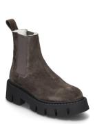 Cph137 Suede Teddy Off Black Shoes Chelsea Boots Brown Copenhagen Stud...