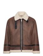 Lindbergh Faux Shearling Jacket Brun