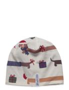 Geggamoja Bamboo Beanie Fleece Santa Dogs 65 S 2-4 Year Kräm