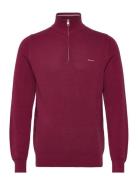 GANT Cotton Pique Halfzip Burgundy