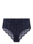 Understatement Underwear Lace Mesh Highwaist Briefs Marinblå