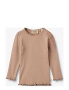 Wheat Rib T-Shirt L/S Reese Beige