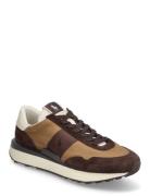 Train 89 Suede-Paneled Sneaker Låga Sneakers Brown Polo Ralph Lauren