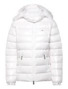 Tjw Tonal Hooded Down Jacket Fodrad Jacka White Tommy Jeans