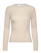 Slfnaja Ls Knit O-Neck Tops Knitwear Jumpers Cream Selected Femme