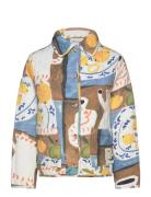 Abstract Team Time Printed Quilted Jacket Kviltad Jacka Multi/patterne...