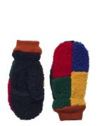 Bobo Choses Color Block Sheepskin Mittens Röd