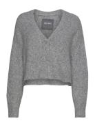 MOS MOSH Mmzela Warm Knit Cardigan Grå