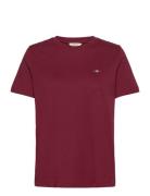 GANT Reg Shield Ss T-Shirt Burgundy