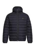 Fred Perry Hooded Insulated Jacket Marinblå