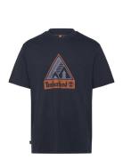 Timberland Outdoor Inspired Front Graphic Tee Dark Sapphire Marinblå