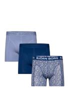 Cotton Stretch Boxer 3P Boxerkalsonger Navy Björn Borg