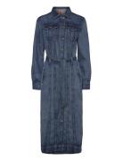 Lauren Ralph Lauren Belted Denim Shirtdress Blå